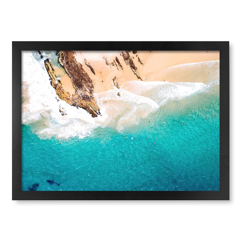 Snapper Rocks Wall Art Print A3 (29.7 x 42cm) / Matte Black Frame / No Border from our Australian Made Framed Wall Art, Prints & Posters collection by Profile Products (Australia) Pty Ltd