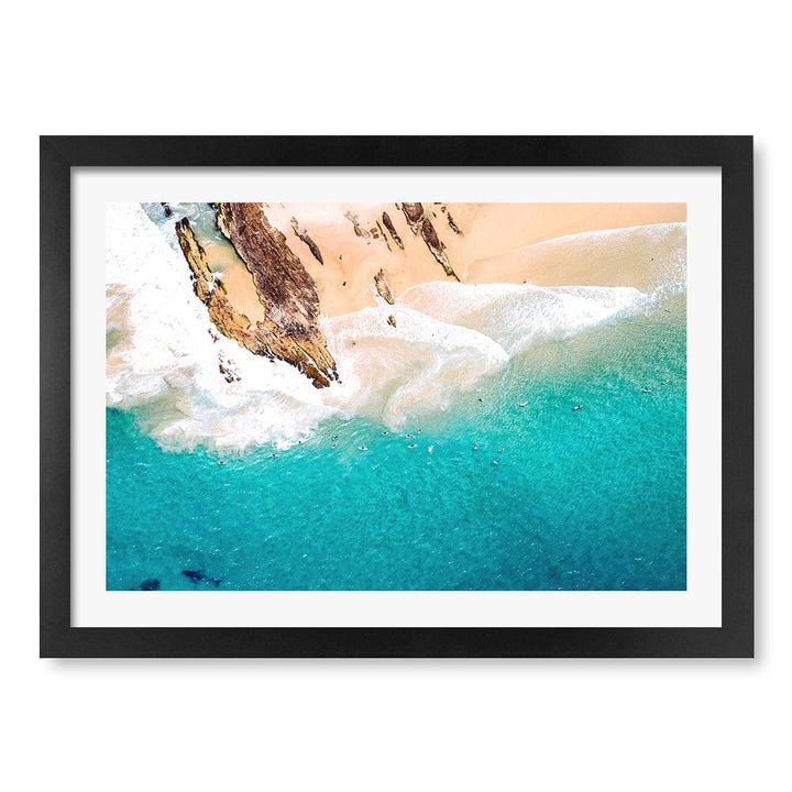 Snapper Rocks Wall Art Print A3 (29.7 x 42cm) / Matte Black Frame / White Border from our Australian Made Framed Wall Art, Prints & Posters collection by Profile Products (Australia) Pty Ltd