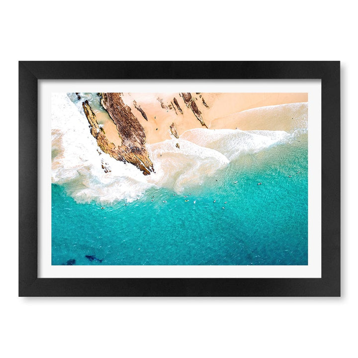 Snapper Rocks Wall Art Print A4 (21 x 29.7cm) / Matte Black Frame / White Border from our Australian Made Framed Wall Art, Prints & Posters collection by Profile Products (Australia) Pty Ltd
