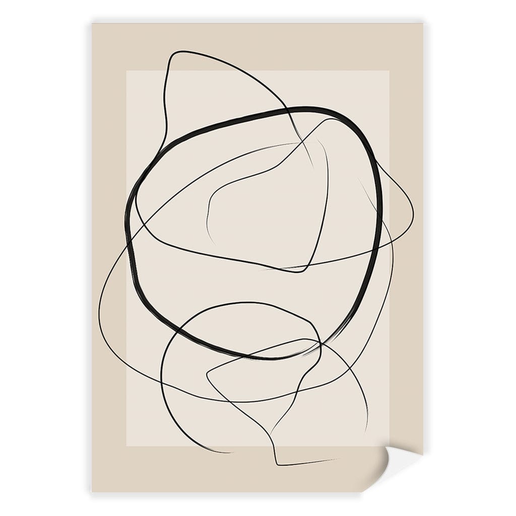 Soft Abstract Lines Art Print by Elena Ristova A4 (21 x 29.7cm) / Print Only / No Border from our Australian Made Framed Wall Art, Prints &amp; Posters collection by Profile Australia