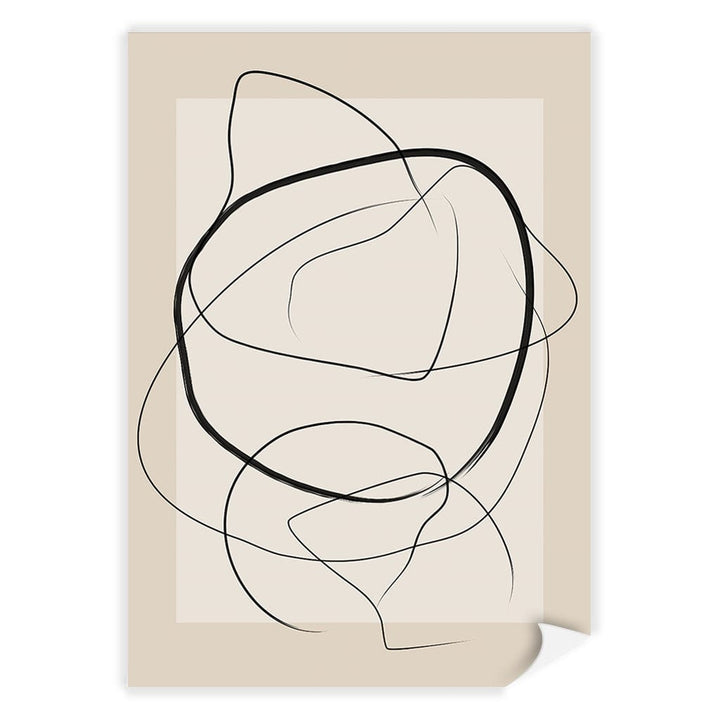 Soft Abstract Lines Art Print by Elena Ristova A4 (21 x 29.7cm) / Print Only / No Border from our Australian Made Framed Wall Art, Prints & Posters collection by Profile Australia