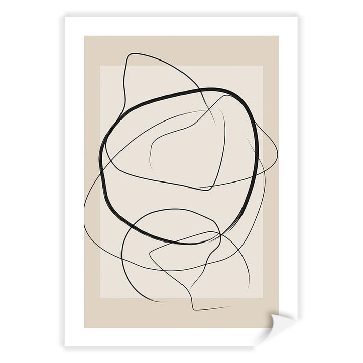 Soft Abstract Lines Art Print by Elena Ristova A4 (21 x 29.7cm) / Print Only / White Border from our Australian Made Framed Wall Art, Prints & Posters collection by Profile Australia