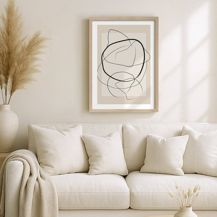 Soft Abstract Lines Art Print by Elena Ristova from our Australian Made Framed Wall Art, Prints & Posters collection by Profile Australia