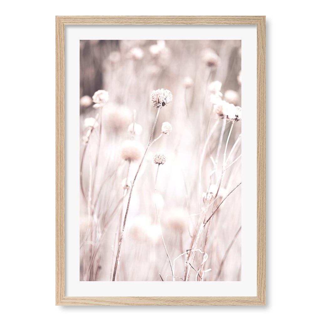 Soft Tone Grass Wall Art Print A2 (42 x 59.4cm) / Natural Oak Frame / White Border from our Australian Made Framed Wall Art, Prints & Posters collection by Profile Products (Australia) Pty Ltd