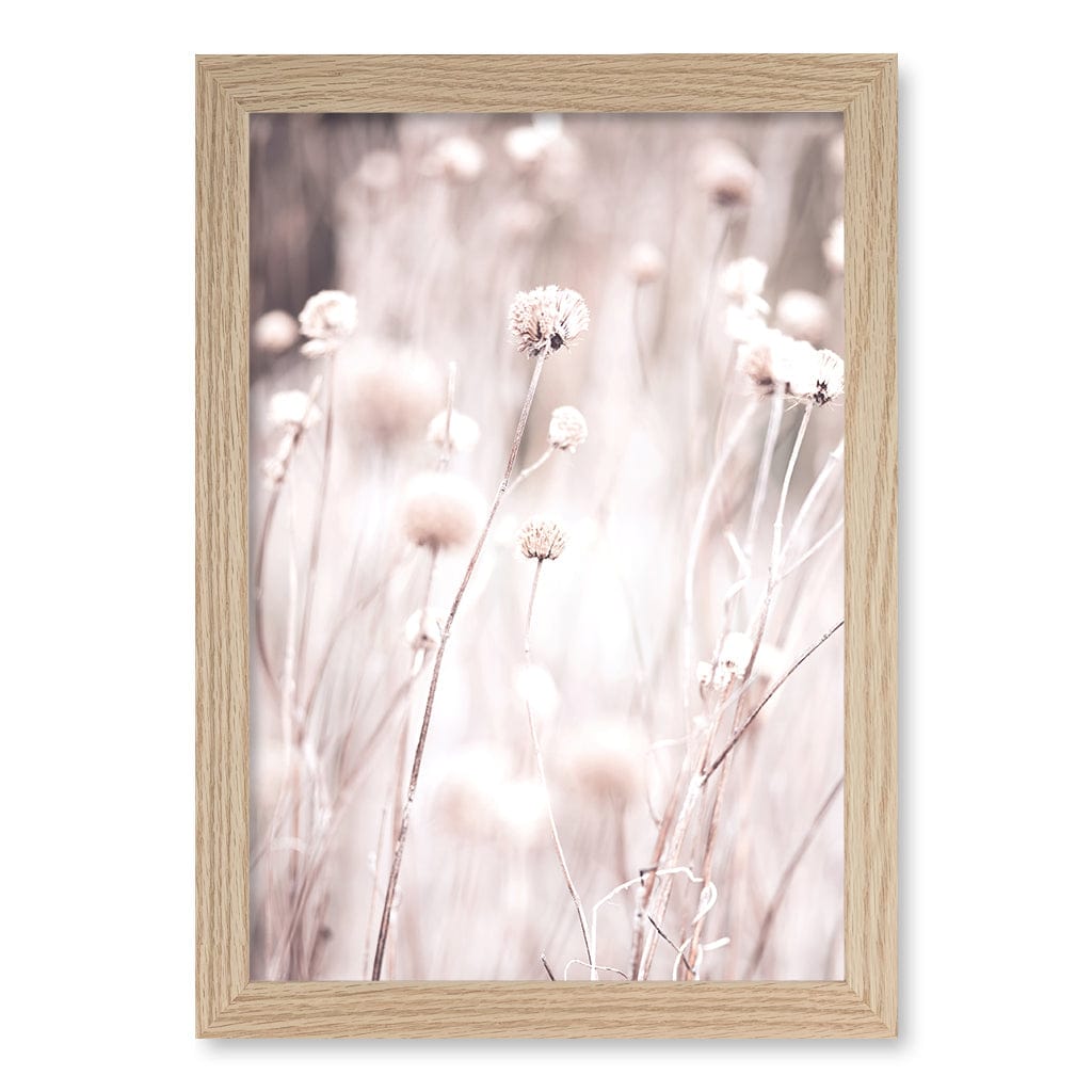 Soft Tone Grass Wall Art Print A4 (21 x 29.7cm) / Natural Oak Frame / No Border from our Australian Made Framed Wall Art, Prints & Posters collection by Profile Products (Australia) Pty Ltd