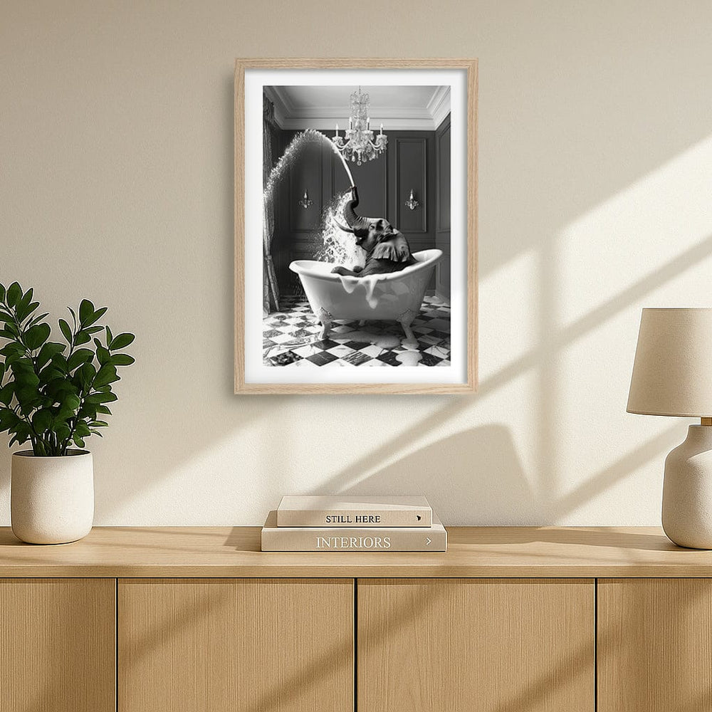 Splish Splash Safari Wall Art Print from our Australian Made Framed Wall Art, Prints & Posters collection by Profile Australia