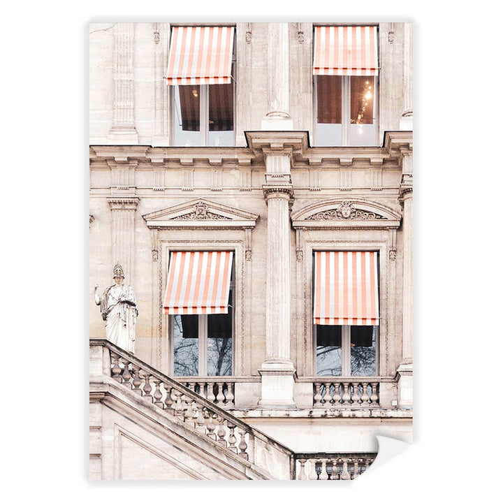 Striped Paris Awning Modern Wall Art Print A4 (21 x 29.7cm) / Print Only / No Border from our Australian Made Framed Wall Art, Prints & Posters collection by Profile Products (Australia) Pty Ltd