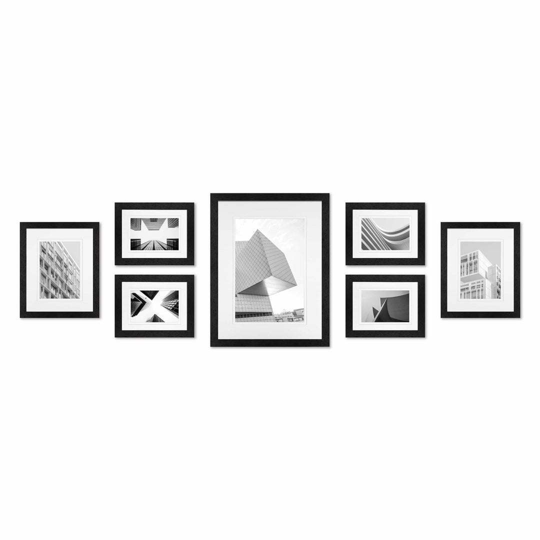 Studio Nova Gallery Frame Set E07 (7 Frames) Black Gallery Wall Frame Set - 7 Frames from our Imported Picture Frames collection by Studio Nova