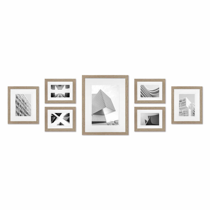 Studio Nova Gallery Frame Set E07 (7 Frames) Natural Gallery Wall Frame Set - 7 Frames from our Imported Picture Frames collection by Studio Nova