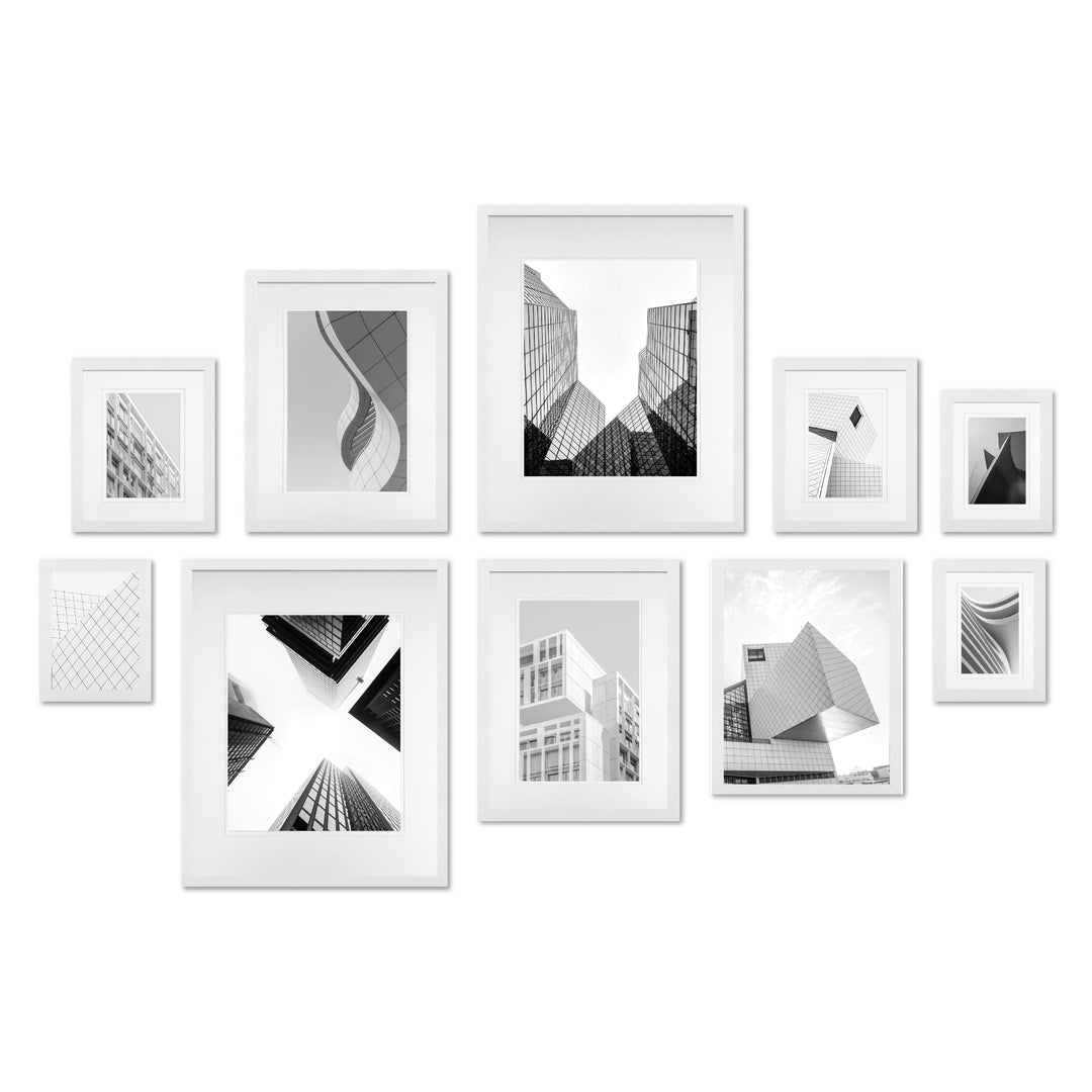 Studio Nova Gallery Photo Wall Frame Set (10 Piece) White Gallery Wall Frame Set - 10 Frames from our Studio Nova Gallery Photo Wall Frame Sets collection by Profile Products Australia