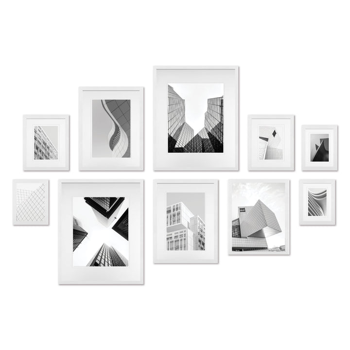 Studio Nova Gallery Photo Wall Frame Set (10 Piece) White Gallery Wall Frame Set - 10 Frames from our Studio Nova Gallery Photo Wall Frame Sets collection by Profile Products Australia