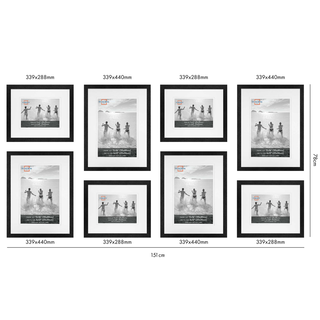 Studio Nova Gallery Photo Wall Frame Set (8 Piece) from our Studio Nova Gallery Photo Wall Frame Sets collection by Profile Products Australia