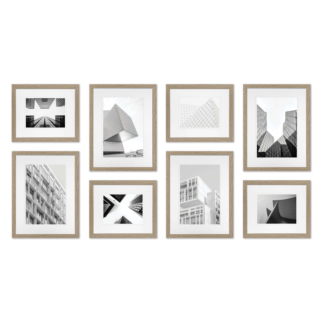 Studio Nova Gallery Photo Wall Frame Set (8 Piece) Natural Wall Frame Set - 8 Frames from our Studio Nova Gallery Photo Wall Frame Sets collection by Profile Products Australia