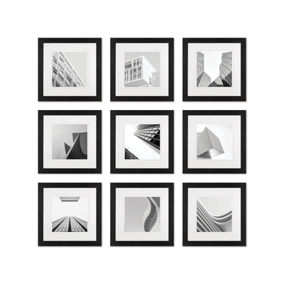 Studio Nova Gallery Photo Wall Square Frame Set (9 Piece) Black Gallery Wall Frame Set - 9 Frames from our Studio Nova Gallery Photo Wall Frame Sets collection by Profile Products Australia