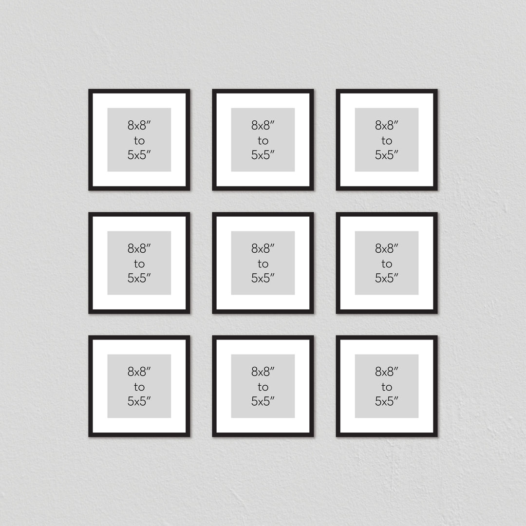 Studio Nova Gallery Photo Wall Square Frame Set (9 Piece) from our Studio Nova Gallery Photo Wall Frame Sets collection by Profile Products Australia