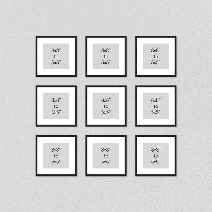 Studio Nova Gallery Photo Wall Square Frame Set (9 Piece) from our Studio Nova Gallery Photo Wall Frame Sets collection by Profile Products Australia