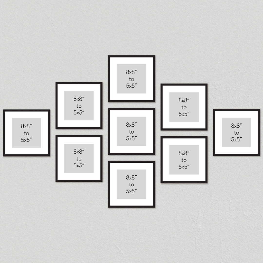 Studio Nova Gallery Photo Wall Square Frame Set (9 Piece) from our Studio Nova Gallery Photo Wall Frame Sets collection by Profile Products Australia