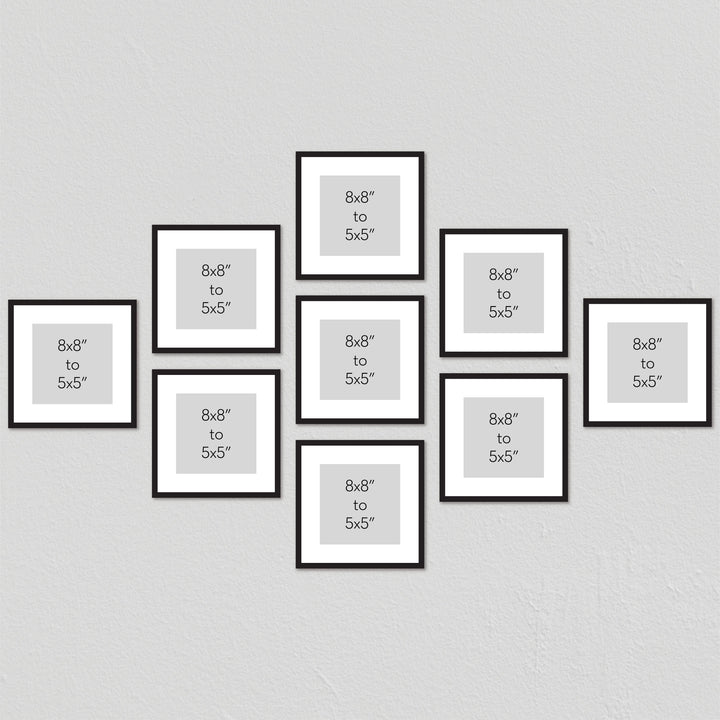 Studio Nova Gallery Photo Wall Square Frame Set (9 Piece) from our Studio Nova Gallery Photo Wall Frame Sets collection by Profile Products Australia