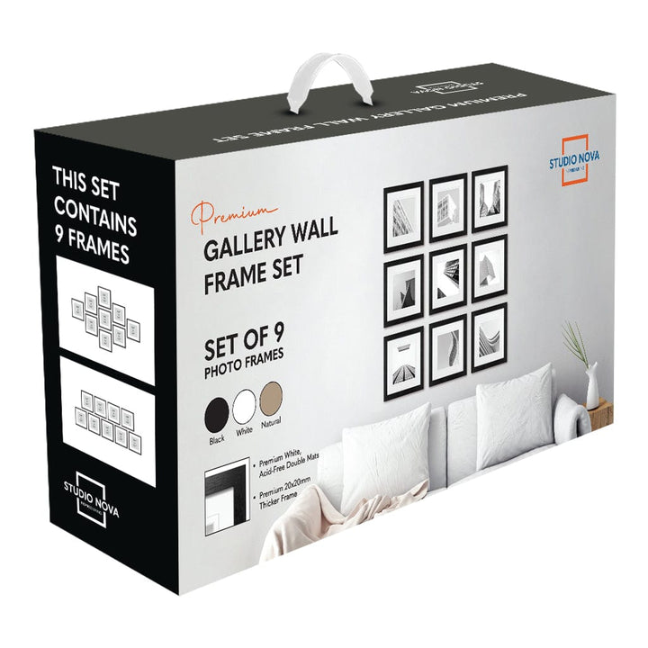 Studio Nova Gallery Photo Wall Square Frame Set (9 Piece) from our Studio Nova Gallery Photo Wall Frame Sets collection by Profile Products Australia