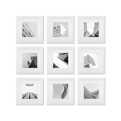 Studio Nova Gallery Photo Wall Square Frame Set (9 Piece) White Gallery Wall Frame Set - 9 Frames from our Studio Nova Gallery Photo Wall Frame Sets collection by Profile Products Australia