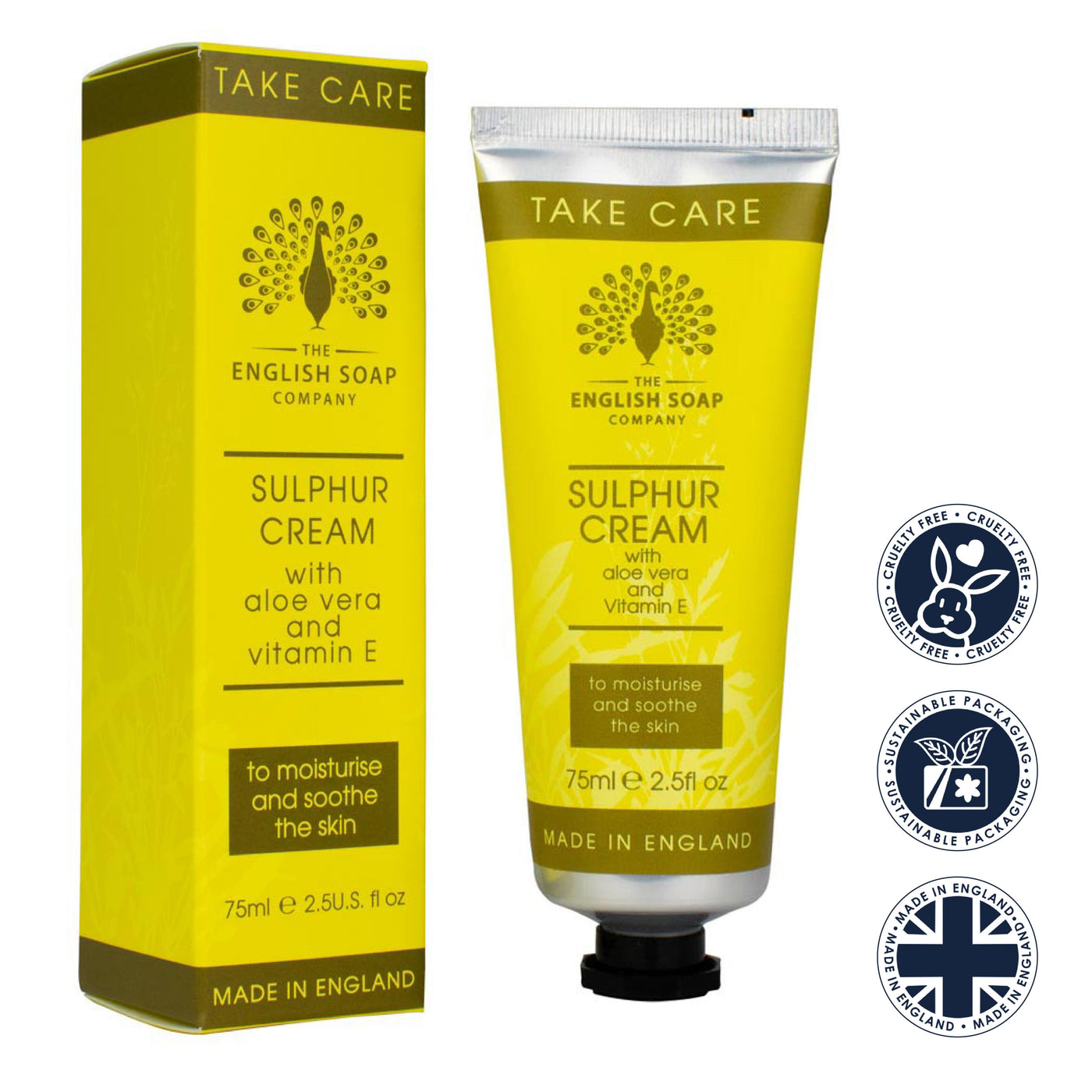 Sulphur Hand Cream 75ml from our Hand Cream collection by The English Soap Company