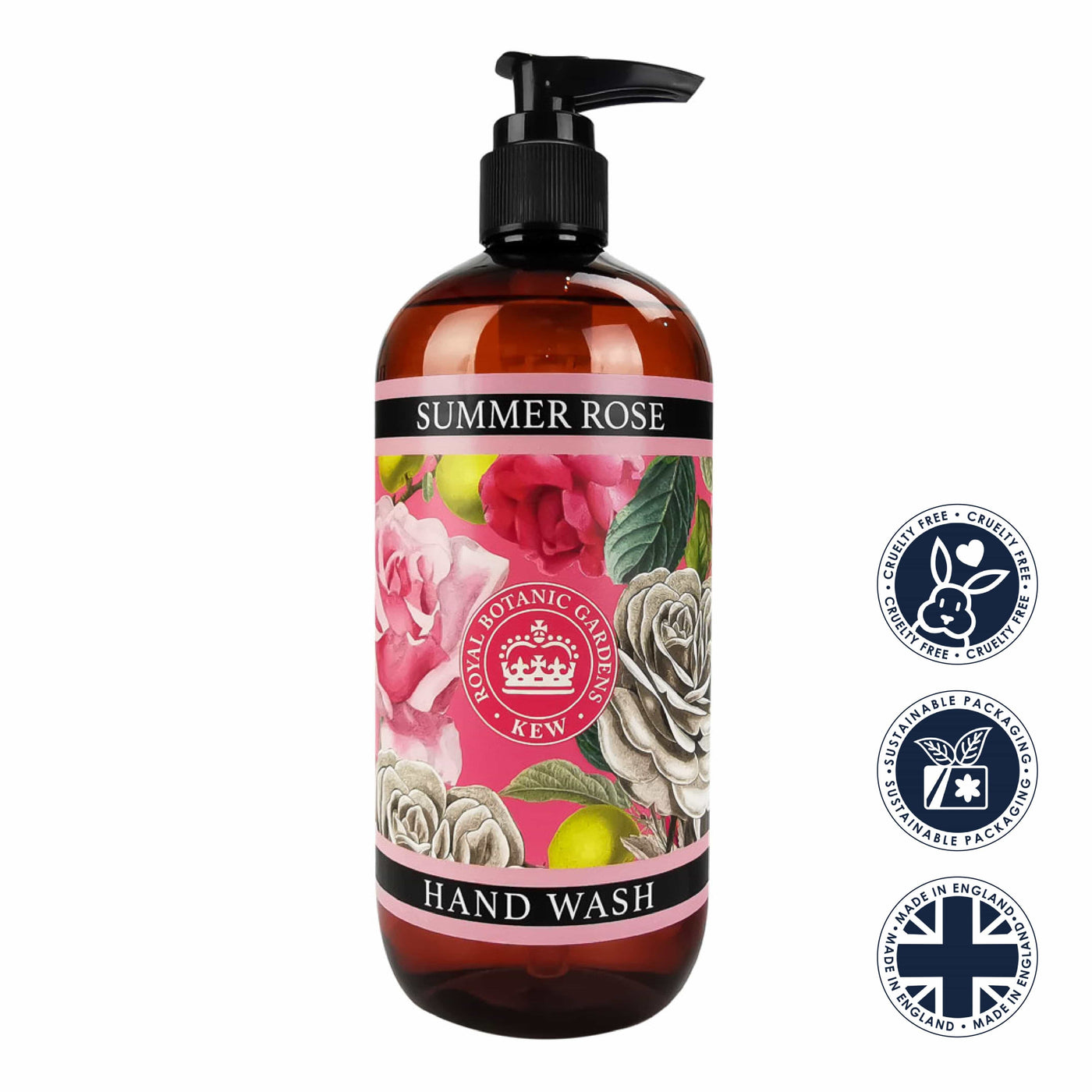 Summer Rose Hand Wash - Kew Gardens Collection from our Liquid Hand & Body Soap collection by The English Soap Company