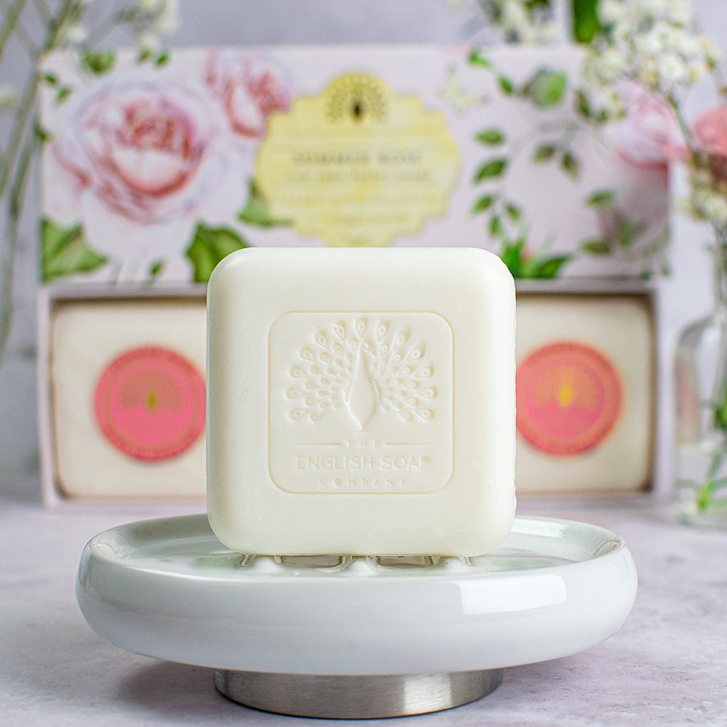 Summer Rose Triple Soap Bars Gift Set 3x100g from our Luxury Bar Soap collection by The English Soap Company