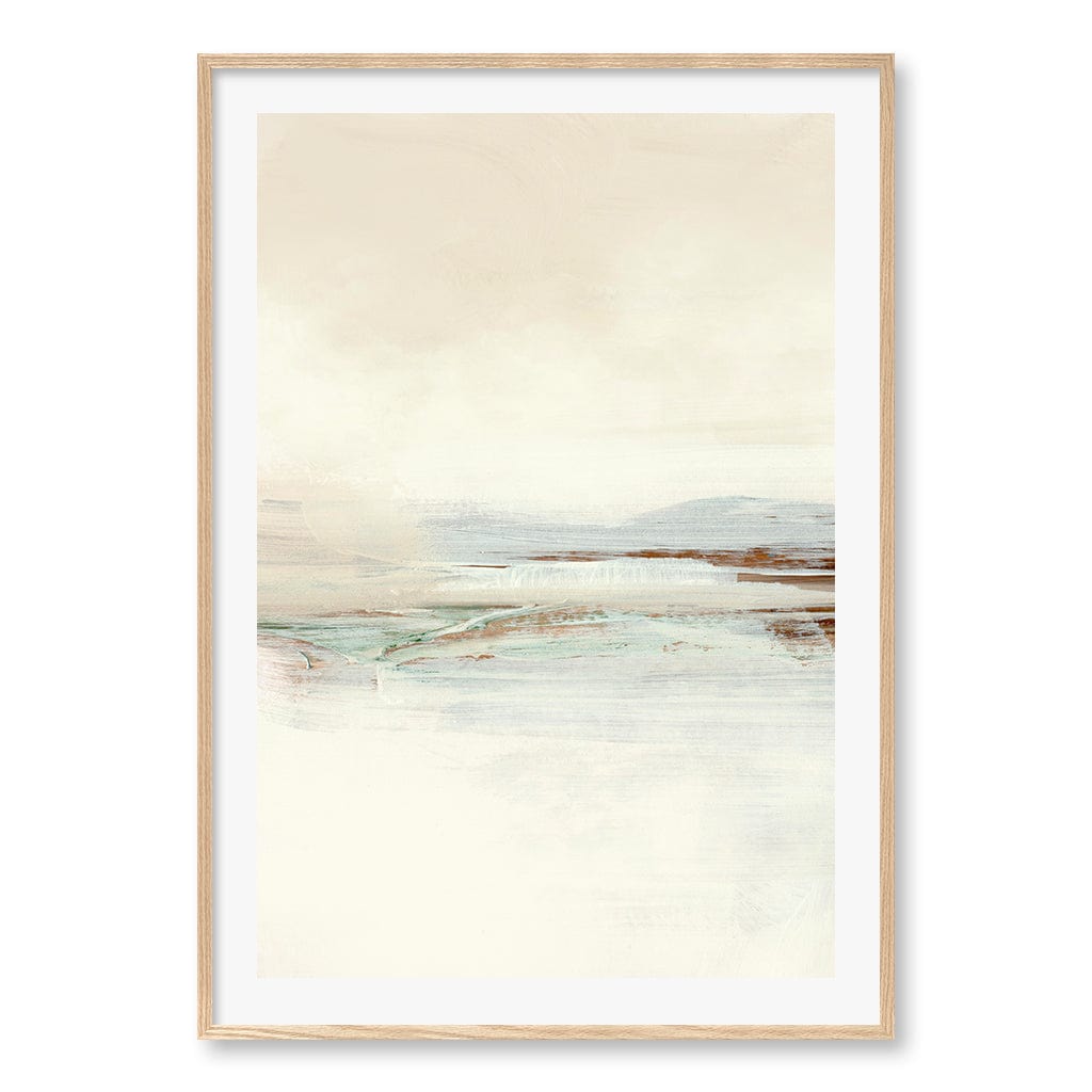 Sun Set 1 Wall Art Print A0 (84.1 x 118.9cm) / Natural Oak Frame / White Border from our Australian Made Wall Art collection by Profile Australia