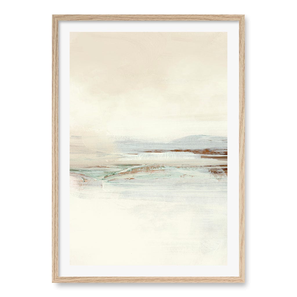 Sun Set 1 Wall Art Print A1 (59.4 x 84.1cm) / Natural Oak Frame / White Border from our Australian Made Wall Art collection by Profile Australia