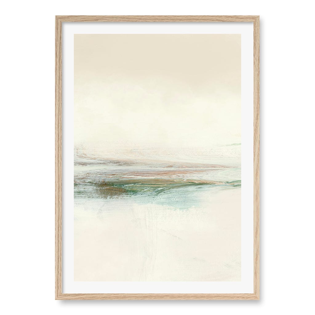Sun Set No3 Wall Art Print A1 (59.4 x 84.1cm) / Natural Oak Frame / White Border from our Australian Made Wall Art collection by Profile Australia