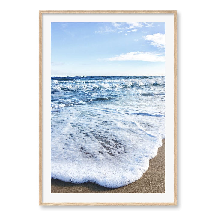 Sunrise Beach Foam Wall Art Print A0 (84.1 x 118.9cm) / Natural Oak Frame / White Border from our Australian Made Framed Wall Art, Prints & Posters collection by Profile Products (Australia) Pty Ltd