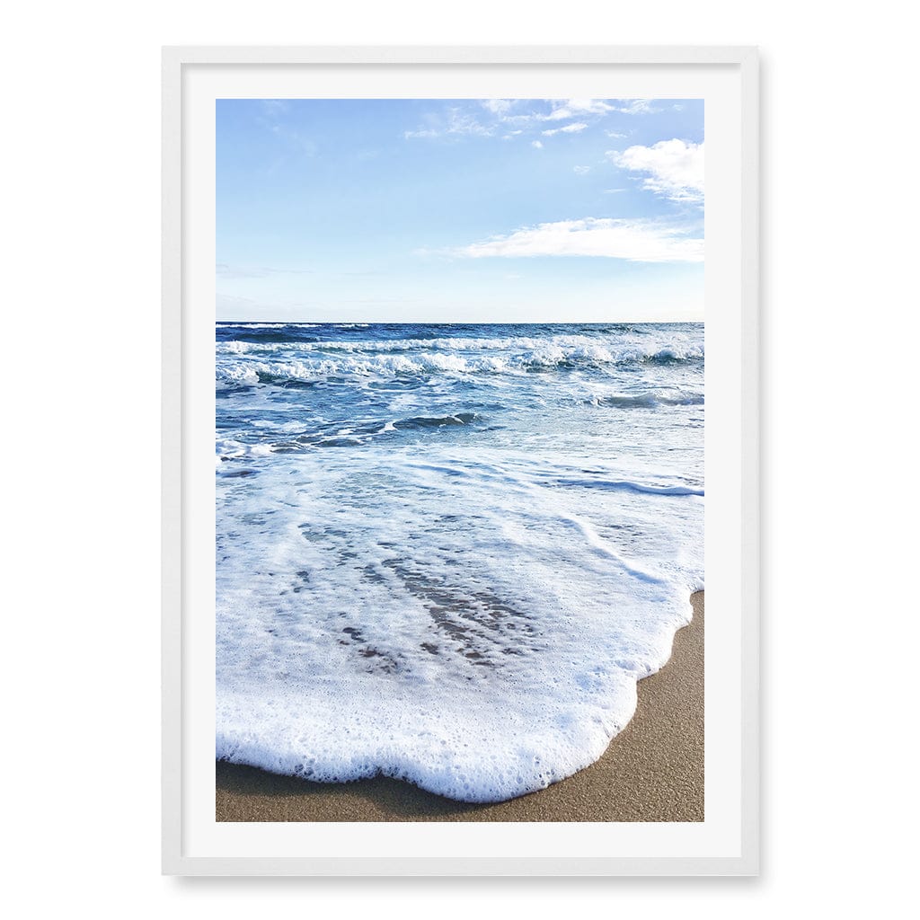 Sunrise Beach Foam Wall Art Print A1 (59.4 x 84.1cm) / Matte White Frame / White Border from our Australian Made Framed Wall Art, Prints & Posters collection by Profile Products (Australia) Pty Ltd