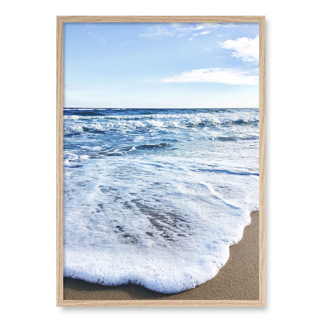 Sunrise Beach Foam Wall Art Print A1 (59.4 x 84.1cm) / Natural Oak Frame / No Border from our Australian Made Framed Wall Art, Prints & Posters collection by Profile Products (Australia) Pty Ltd