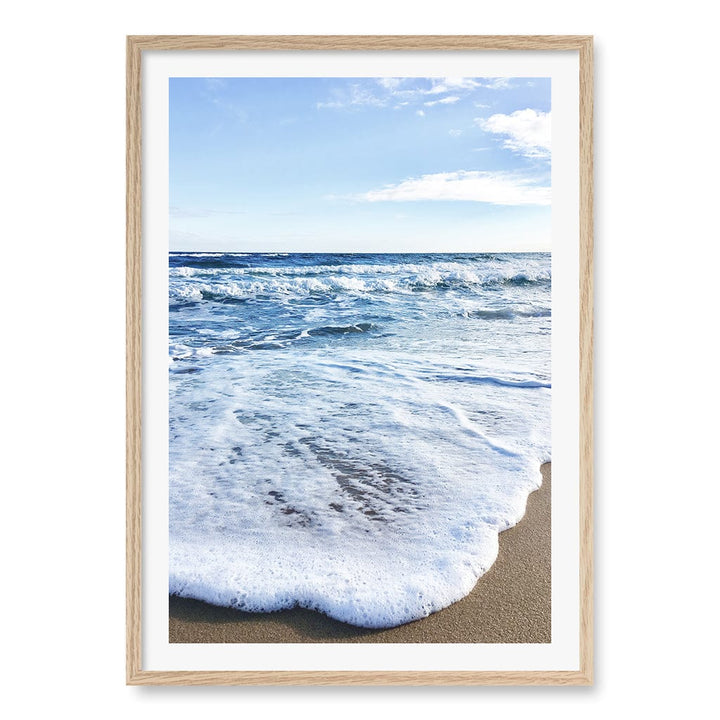 Sunrise Beach Foam Wall Art Print A1 (59.4 x 84.1cm) / Natural Oak Frame / White Border from our Australian Made Framed Wall Art, Prints & Posters collection by Profile Products (Australia) Pty Ltd