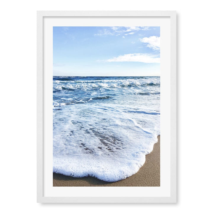 Sunrise Beach Foam Wall Art Print A2 (42 x 59.4cm) / Matte White Frame / White Border from our Australian Made Framed Wall Art, Prints & Posters collection by Profile Products (Australia) Pty Ltd