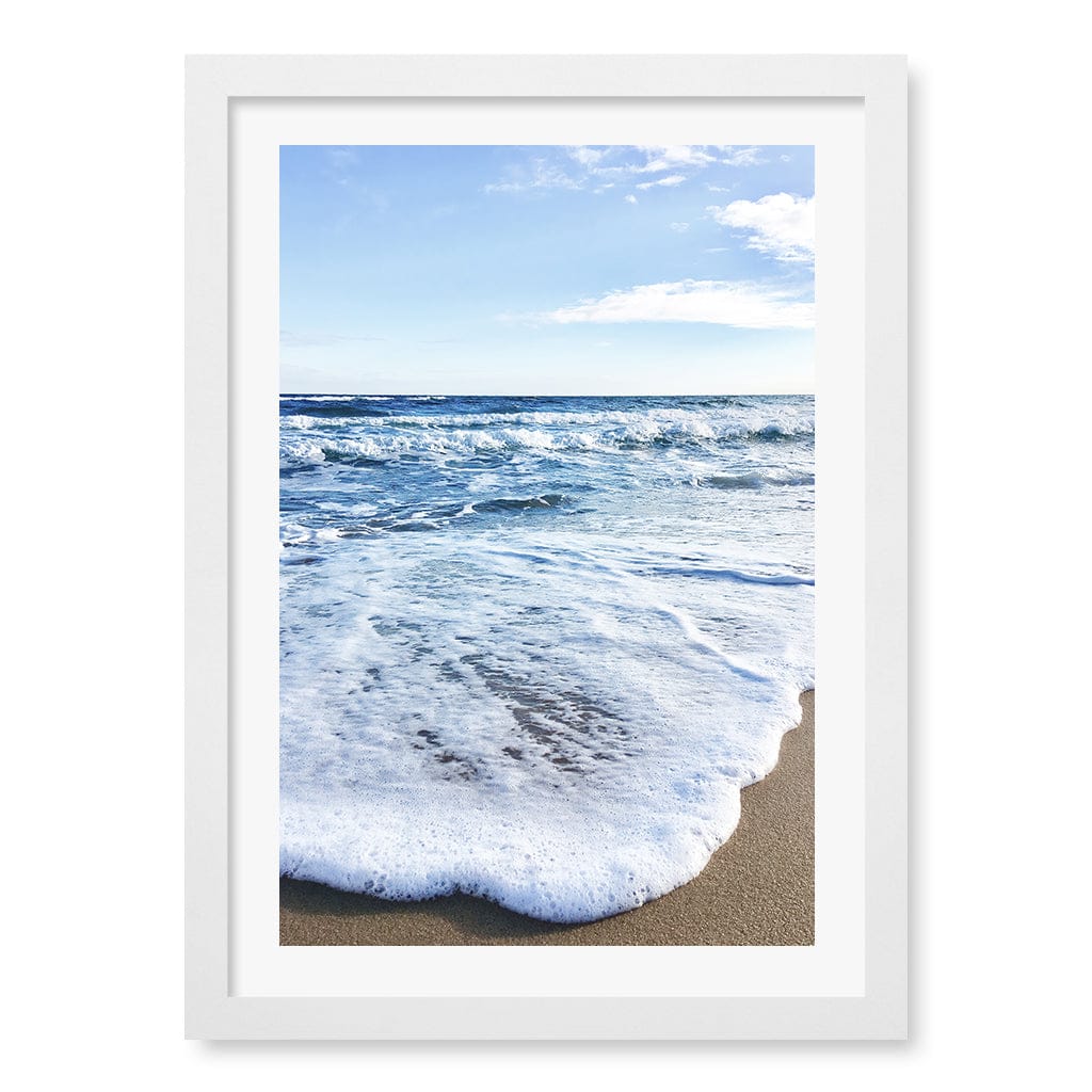 Sunrise Beach Foam Wall Art Print A3 (29.7 x 42cm) / Matte White Frame / White Border from our Australian Made Framed Wall Art, Prints & Posters collection by Profile Products (Australia) Pty Ltd