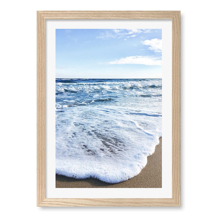 Sunrise Beach Foam Wall Art Print A3 (29.7 x 42cm) / Natural Oak Frame / White Border from our Australian Made Framed Wall Art, Prints & Posters collection by Profile Products (Australia) Pty Ltd