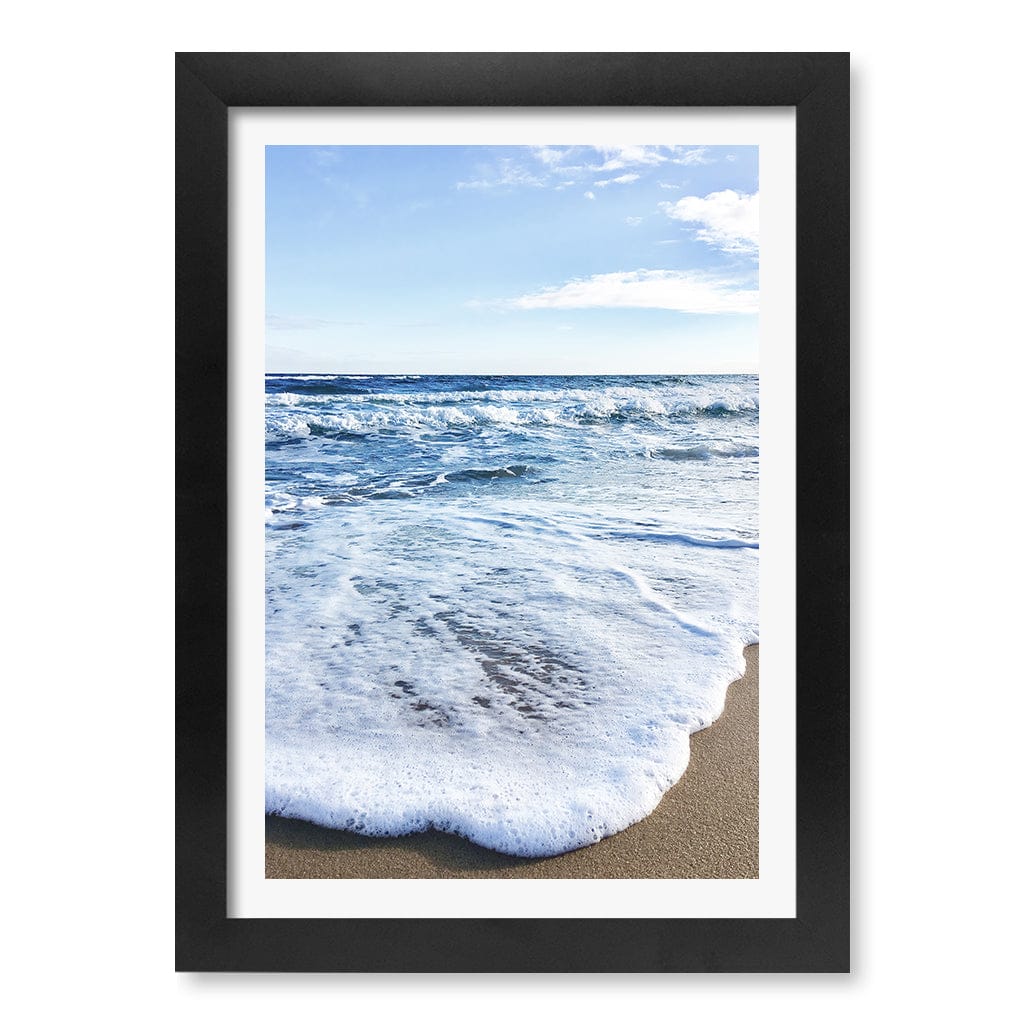 Sunrise Beach Foam Wall Art Print A4 (21 x 29.7cm) / Matte Black Frame / White Border from our Australian Made Framed Wall Art, Prints & Posters collection by Profile Products (Australia) Pty Ltd