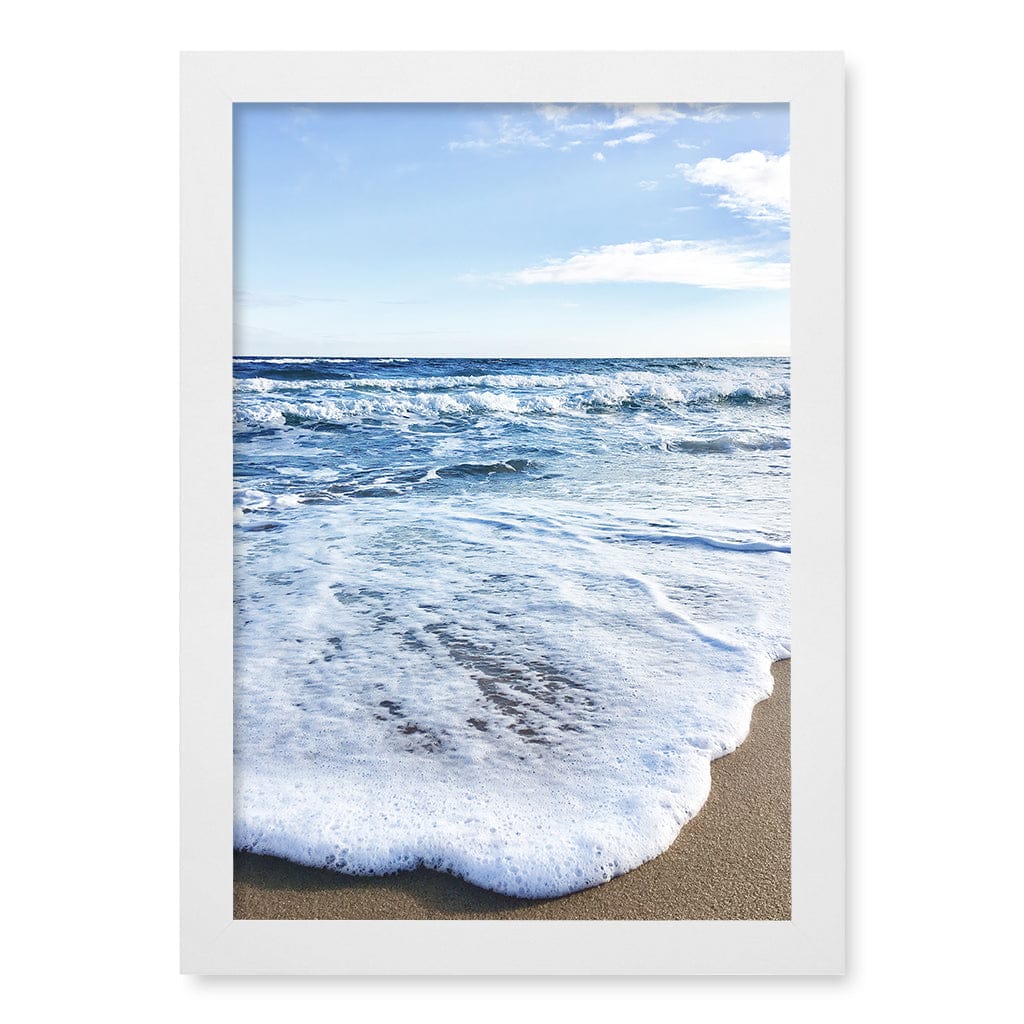 Sunrise Beach Foam Wall Art Print A4 (21 x 29.7cm) / Matte White Frame / No Border from our Australian Made Framed Wall Art, Prints & Posters collection by Profile Products (Australia) Pty Ltd