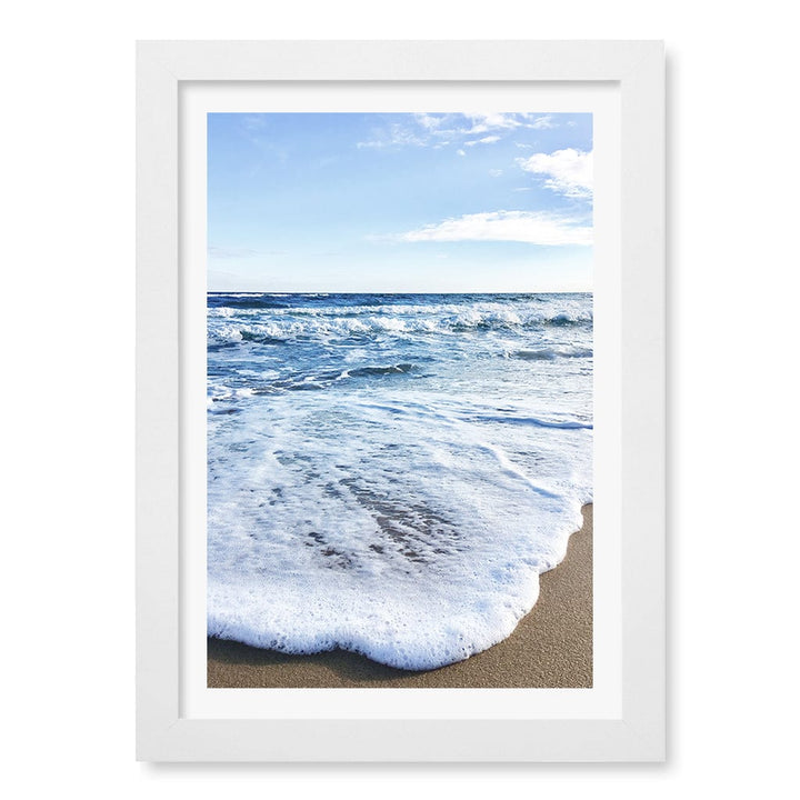 Sunrise Beach Foam Wall Art Print A4 (21 x 29.7cm) / Matte White Frame / White Border from our Australian Made Framed Wall Art, Prints & Posters collection by Profile Products (Australia) Pty Ltd