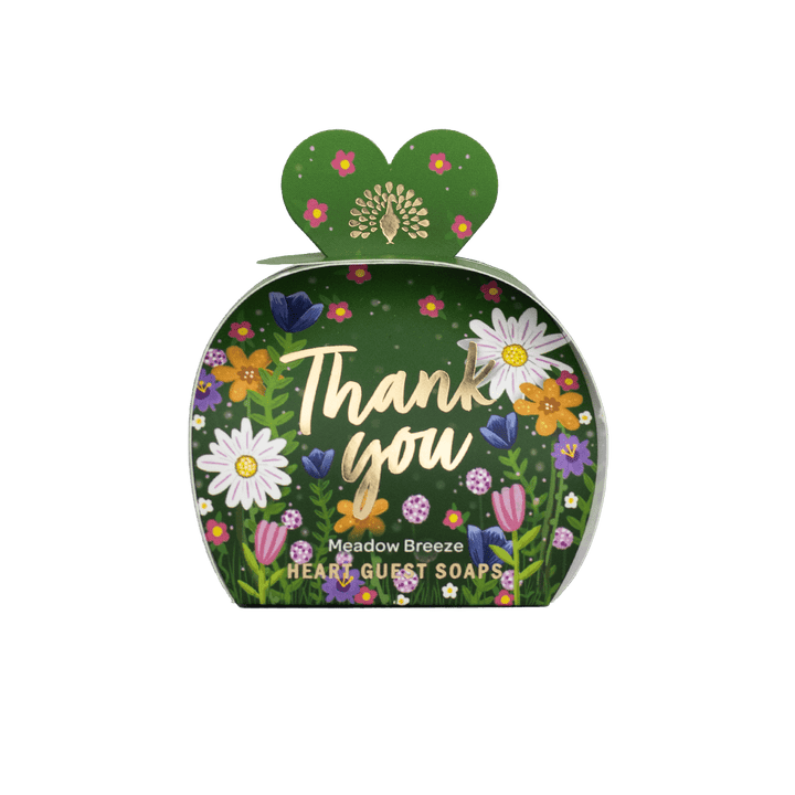 Thank You - Meadow Breeze Mini Heart Gift Soaps (3 x 20g) from our Luxury Bar Soap collection by The English Soap Company