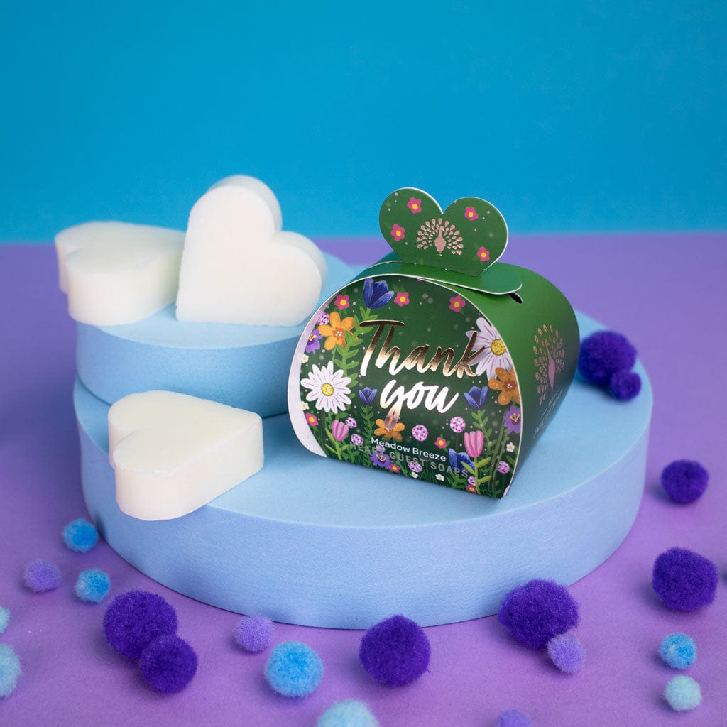 Thank You - Meadow Breeze Mini Heart Gift Soaps (3 x 20g) from our Luxury Bar Soap collection by The English Soap Company