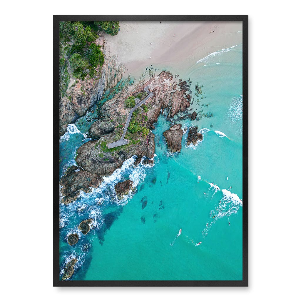 The Pass Byron Wall Art Print A1 (59.4 x 84.1cm) / Matte Black Frame / No Border from our Australian Made Framed Wall Art, Prints & Posters collection by Profile Products (Australia) Pty Ltd