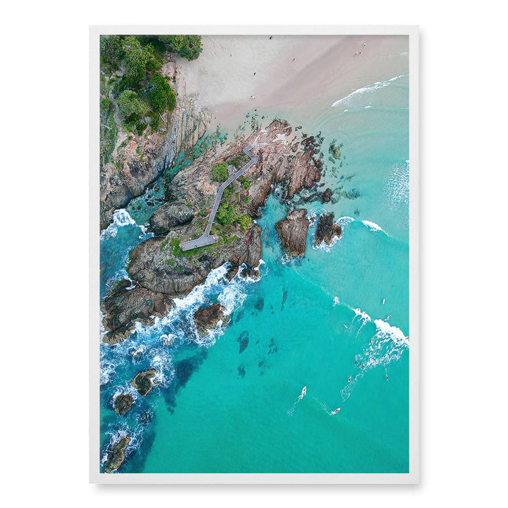 The Pass Byron Wall Art Print A1 (59.4 x 84.1cm) / Matte White Frame / No Border from our Australian Made Framed Wall Art, Prints & Posters collection by Profile Products (Australia) Pty Ltd