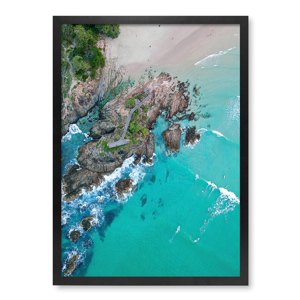 The Pass Byron Wall Art Print A2 (42 x 59.4cm) / Matte Black Frame / No Border from our Australian Made Framed Wall Art, Prints & Posters collection by Profile Products (Australia) Pty Ltd