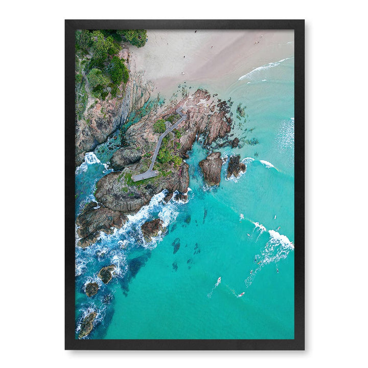 The Pass Byron Wall Art Print A2 (42 x 59.4cm) / Matte Black Frame / No Border from our Australian Made Framed Wall Art, Prints & Posters collection by Profile Products (Australia) Pty Ltd