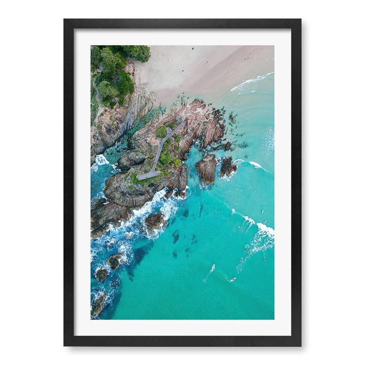 The Pass Byron Wall Art Print A2 (42 x 59.4cm) / Matte Black Frame / White Border from our Australian Made Framed Wall Art, Prints & Posters collection by Profile Products (Australia) Pty Ltd