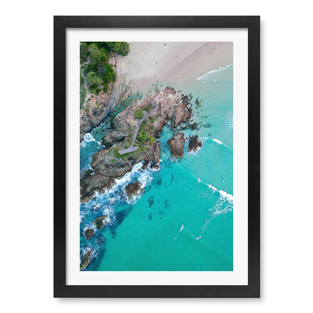 The Pass Byron Wall Art Print A3 (29.7 x 42cm) / Matte Black Frame / White Border from our Australian Made Framed Wall Art, Prints & Posters collection by Profile Products (Australia) Pty Ltd