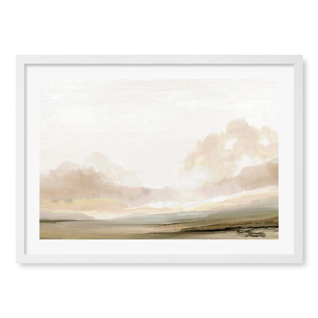 The South Abstract Wall Art Print by Dan Hobday A4 (21 x 29.7cm) / Matte White Frame / White Border from our Australian Made Framed Wall Art, Prints & Posters collection by Profile Products (Australia) Pty Ltd