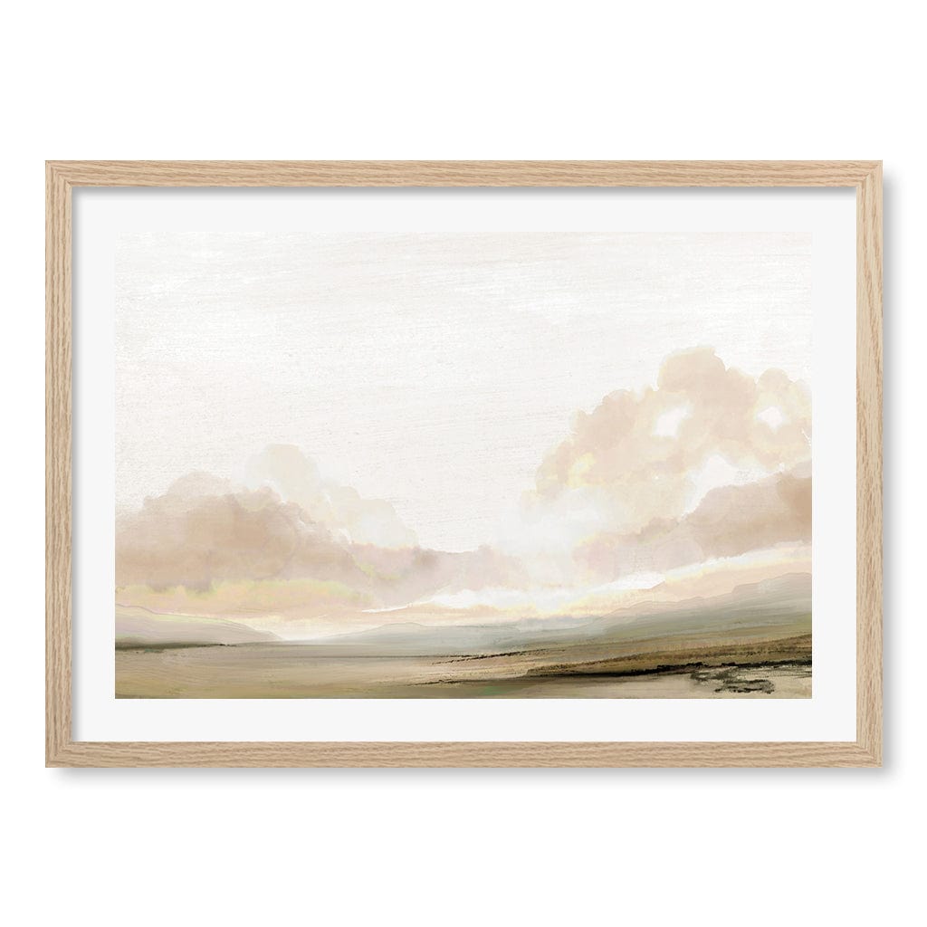 The South Abstract Wall Art Print by Dan Hobday A4 (21 x 29.7cm) / Natural Oak Frame / White Border from our Australian Made Framed Wall Art, Prints & Posters collection by Profile Products (Australia) Pty Ltd